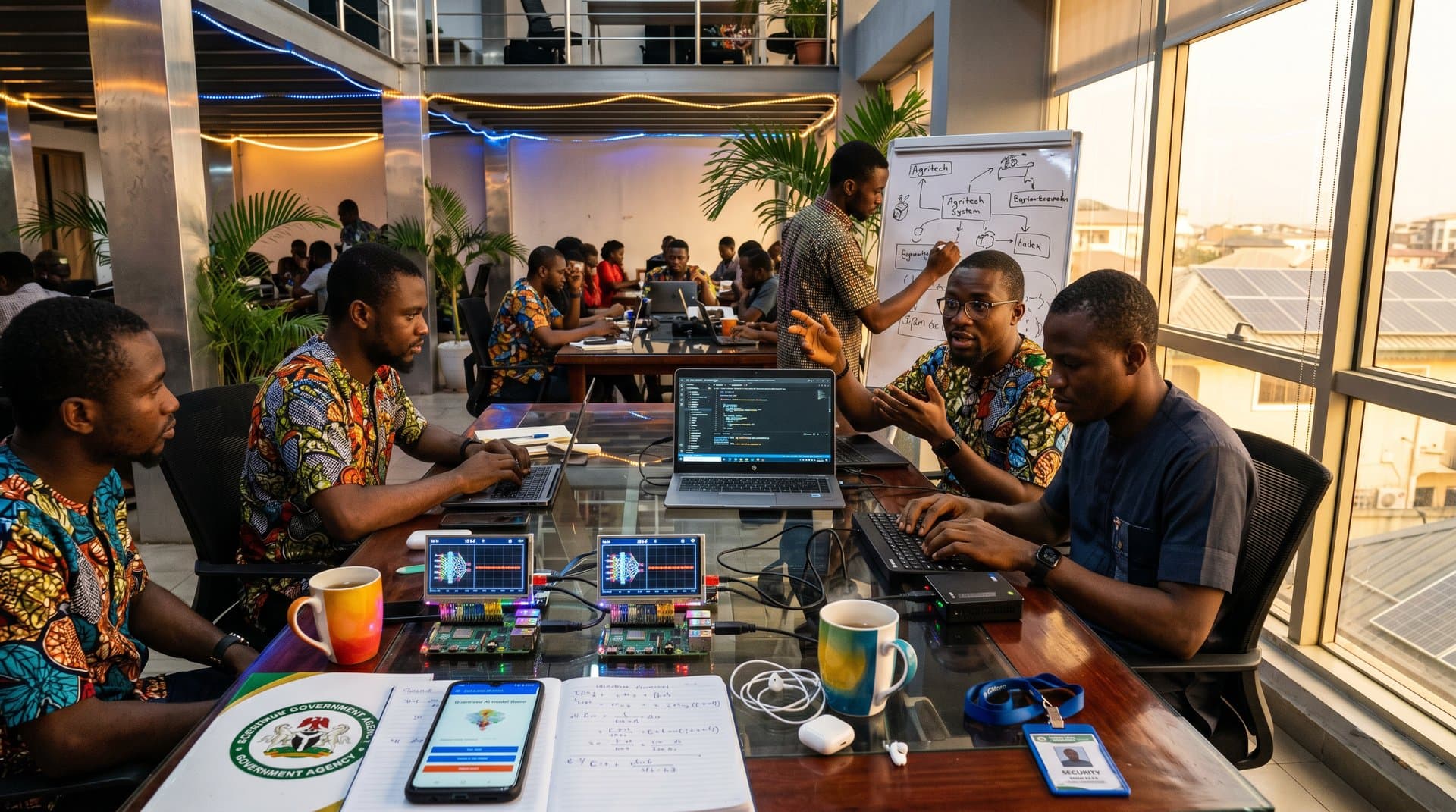 Nigerian developers train on AI at CcHUB Lagos hub with Raspberry Pi and solar-powered setups