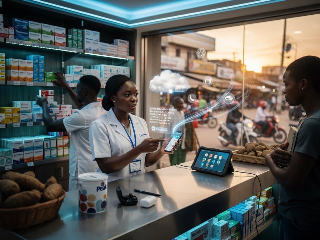 Lagos pharmacy scans handwritten prescription with AI Rx processing app amid resilient infrastructure setup